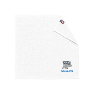 シュナウザーの刺繍ハンカチタオル