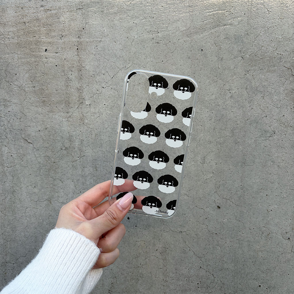 シュナウザーのスマホケース（黒シュナ）