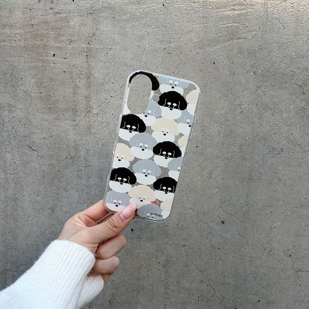 シュナウザーのスマホケース（Mixシュナ）