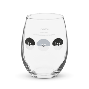 シュナウザーのステムレスグラス