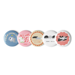 シュナウザーの缶バッジ5個セット Set B